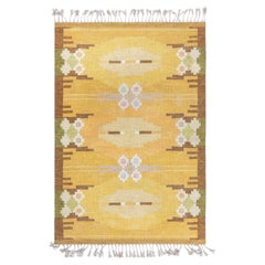 Doris Leslie Blau Vintage Scandinavian Tan Flatweave Carpet By Ingegerd Silow