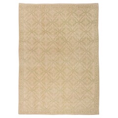 Doris Leslie Blauer spanischer Cuenca-Teppich im Vintage-Stil