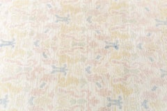 Tappeto vintage in lana annodato a mano di Doris Leslie Blau, con motivi floreali spagnoli, color beige chiaro