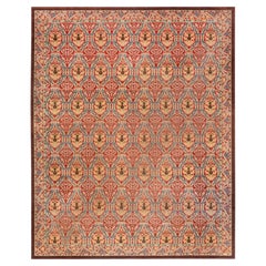 Doris Leslie Blau Vintage Spanish Floral Splendor In Golden Tan Carpet