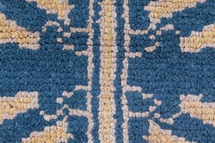 Doris Leslie Blau Vintage Spanish Geometric Warm Tan With Navy Blue Rug