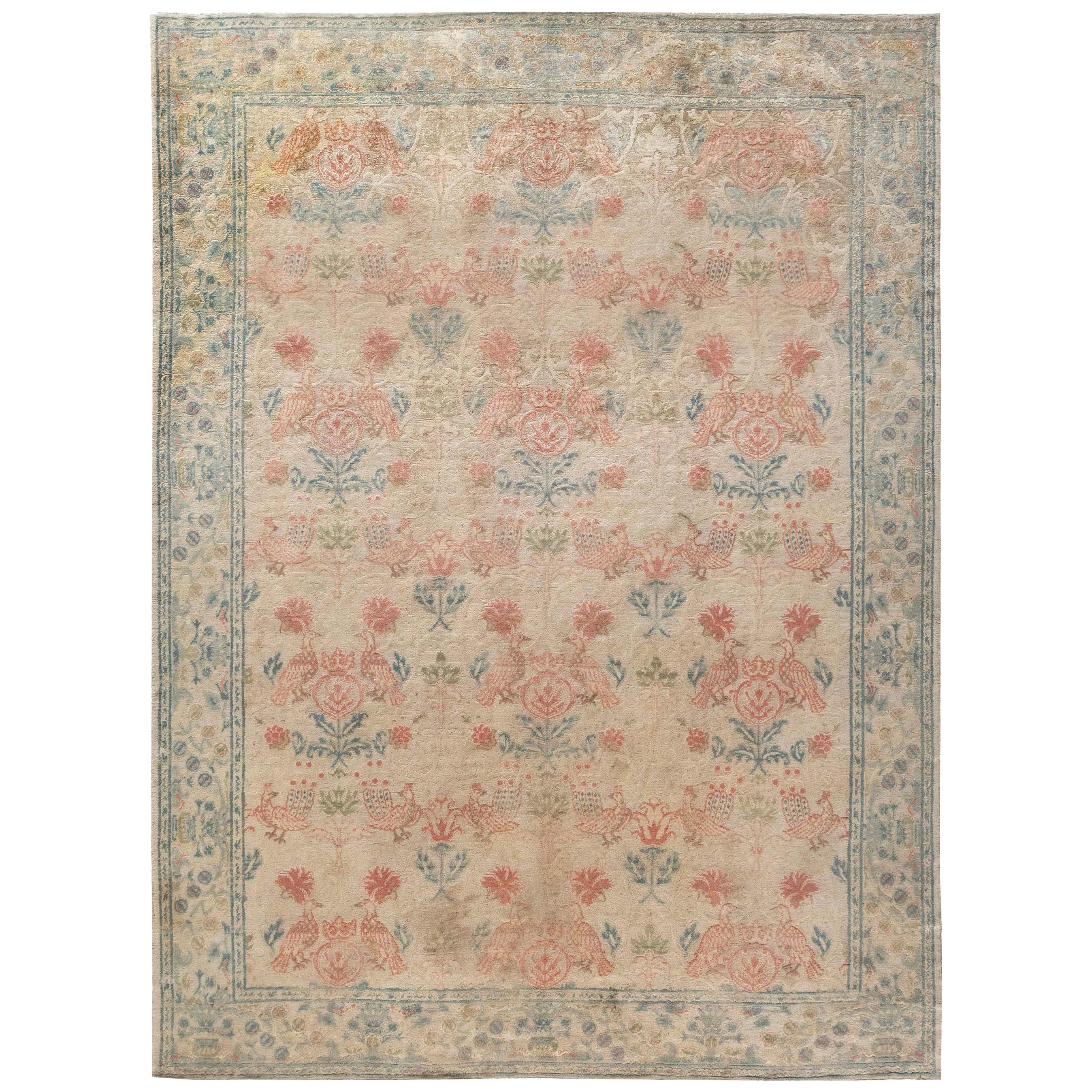 Doris Leslie Blauer spanischer Vintage-Teppich