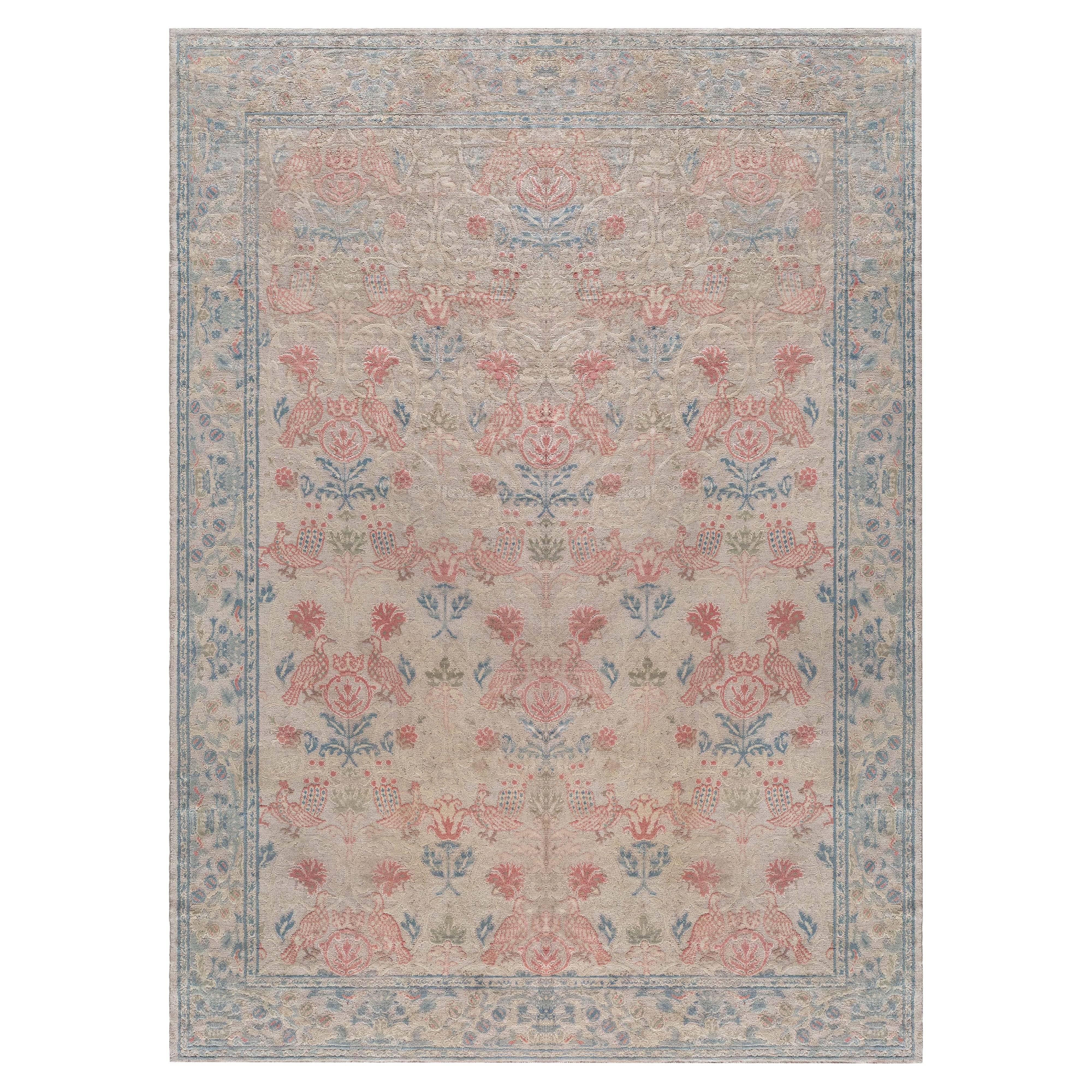 Doris Leslie Blauer spanischer Vintage-Teppich