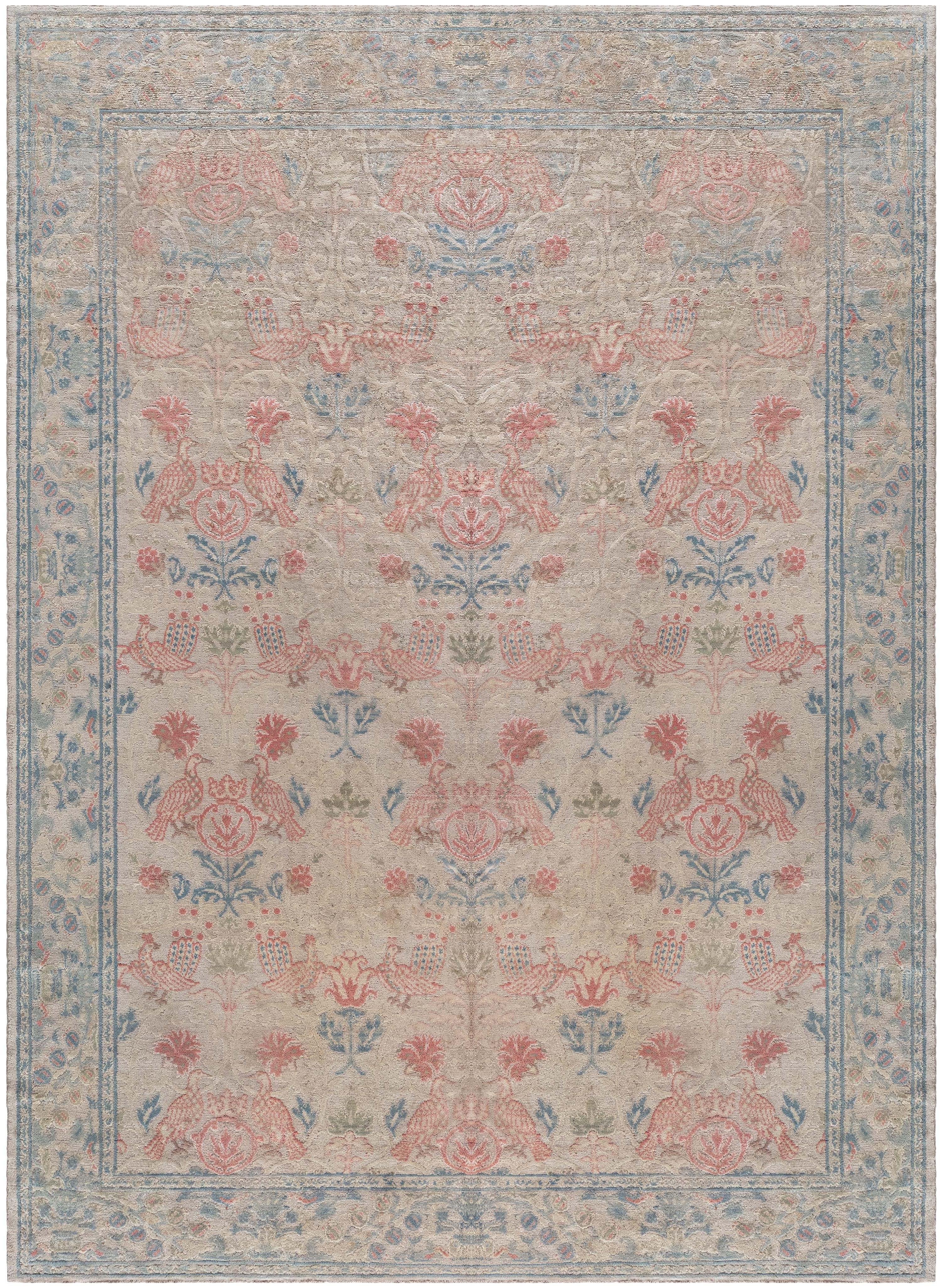 Doris Leslie Blauer spanischer Vintage-Teppich