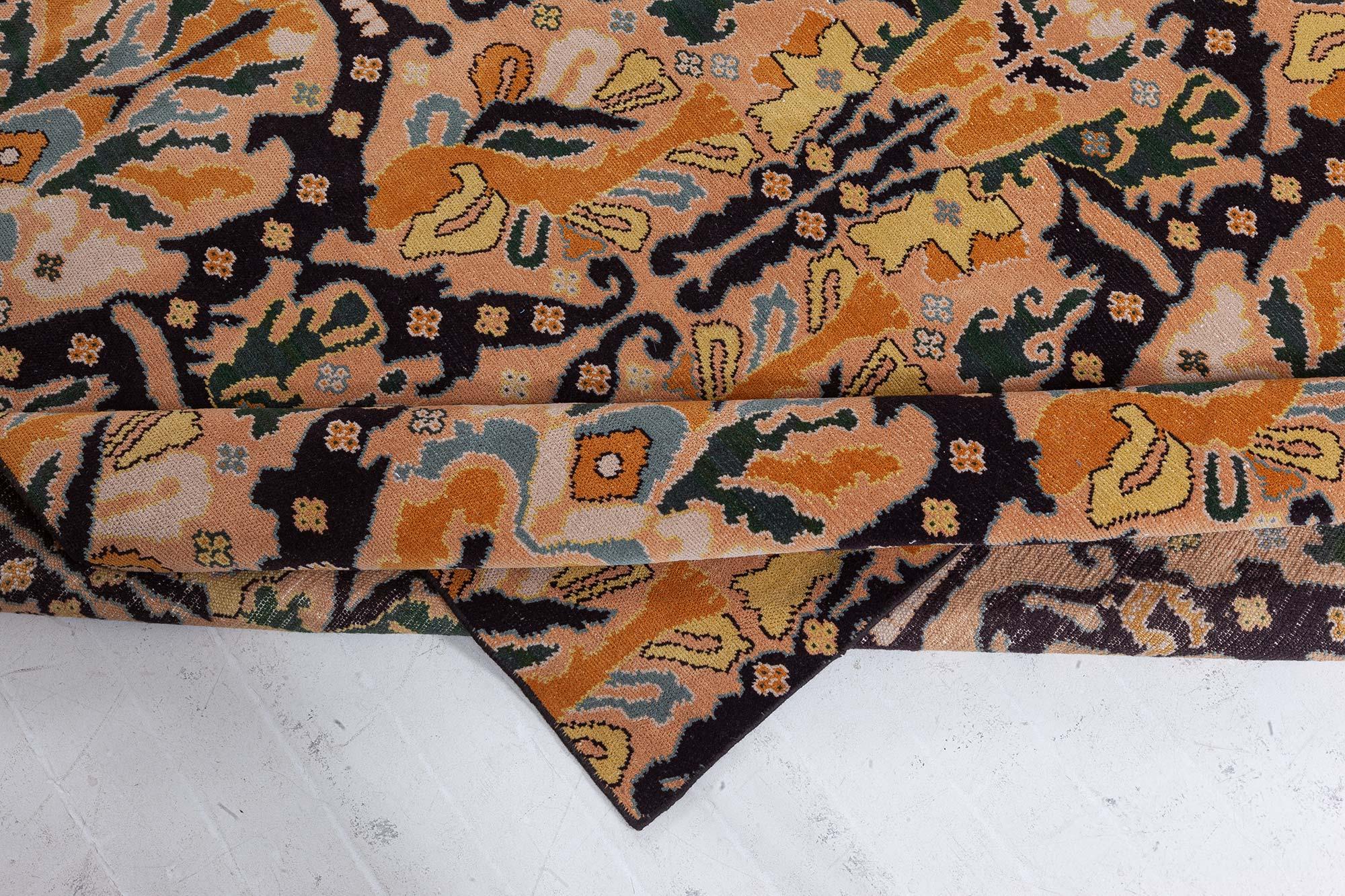 Doris Leslie Blauer spanischer Vintage-Teppich (Größe verstellt) (20. Jahrhundert) im Angebot