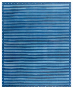 Doris Leslie Blau Vintage Striped Indian Dhurrie Rug