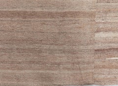 Doris Leslie Blau Vintage Striped Oversized Soft Beige Hand-Knotted Wool Carpet
