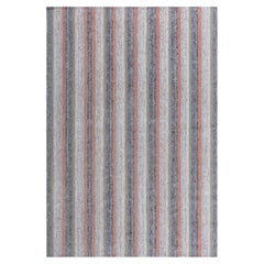 Doris Leslie Blau Vintage Striped Pale Sand Hand-Knotted Wool Carpet