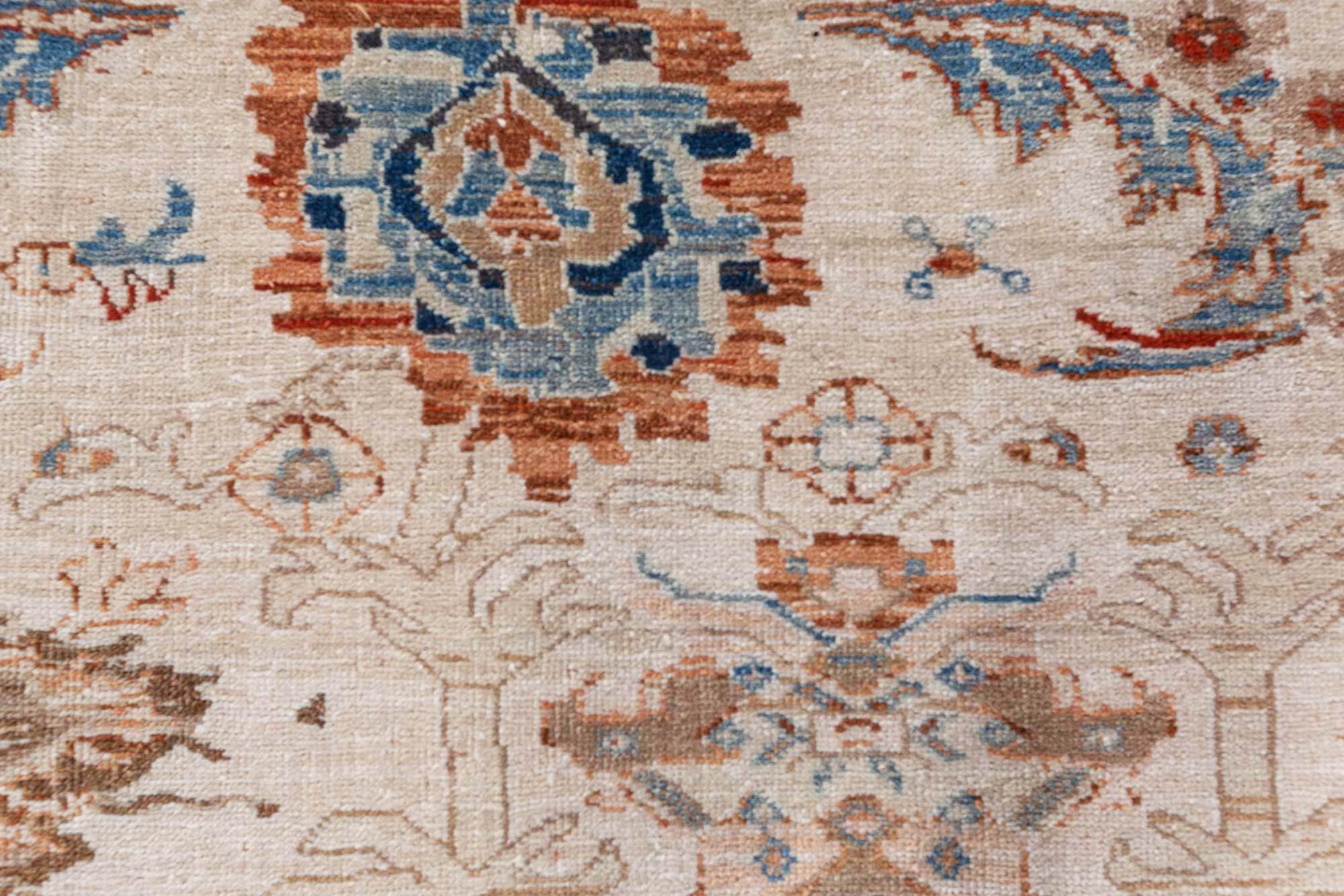 Doris Leslie Blauer Vintage Sultanabad-Teppich in Sultanabad (Persisch) im Angebot