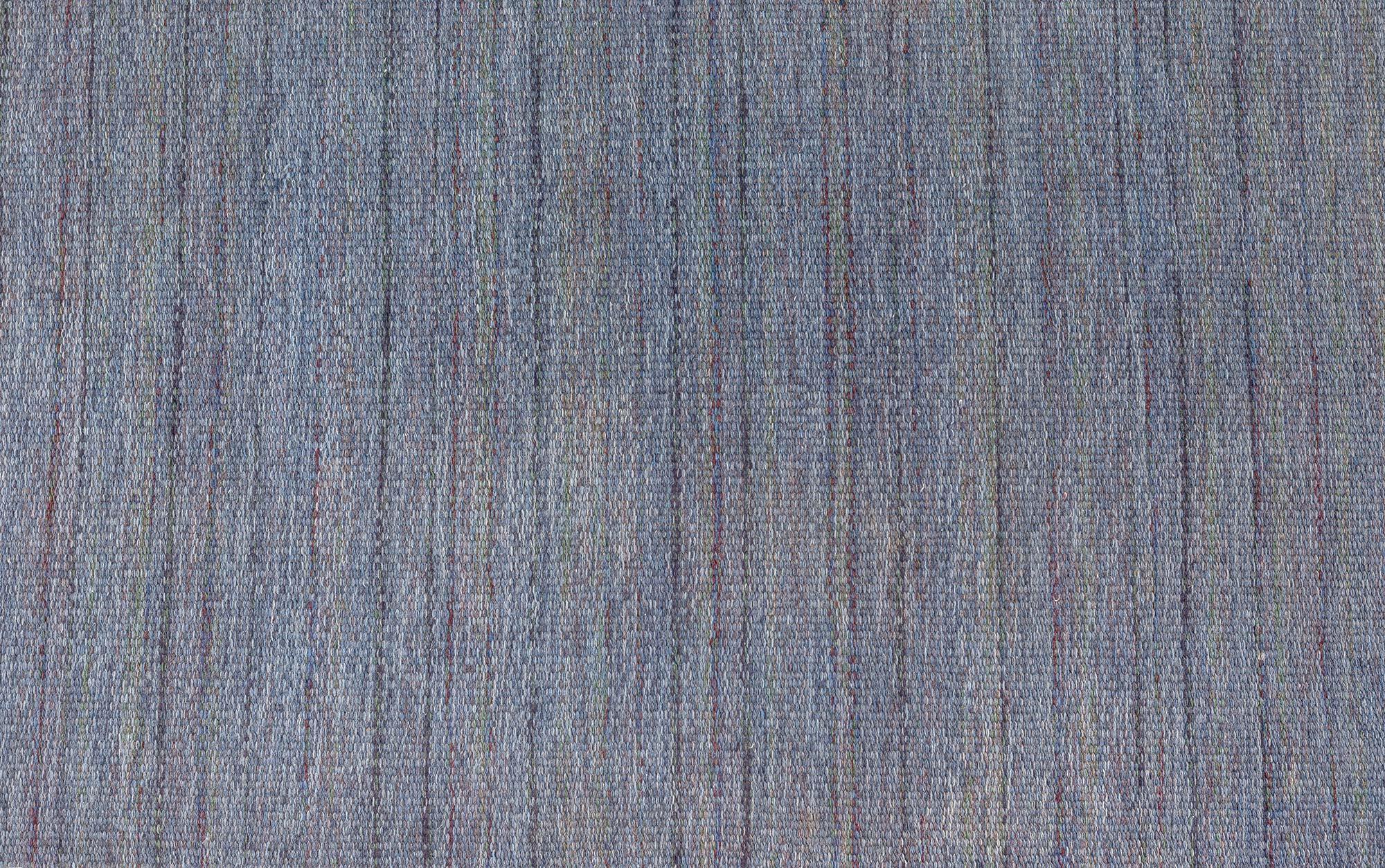 Tapis suédois tissé plat beige bleu gris
Taille : 6'4