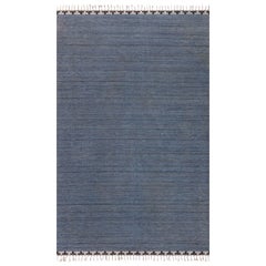 Tapis suédois vintage beige bleu gris tissé à plat Doris Leslie Blau