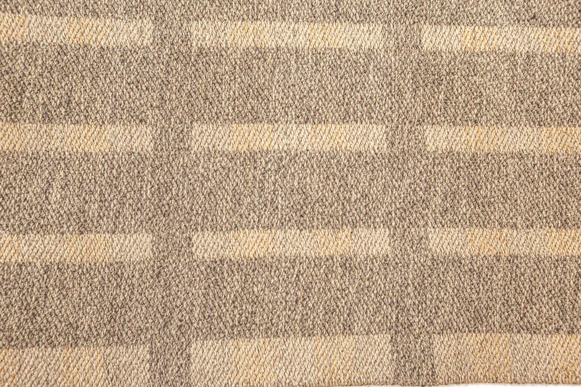 Mid-Century Modern Doris Leslie Blau Vintage Swedish Double-Sided Flat Weave Rug For Sale