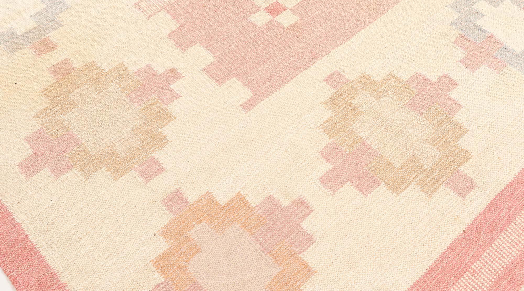 Mid-Century Modern Doris Leslie Blau Vintage Swedish Double Sided Rug For Sale