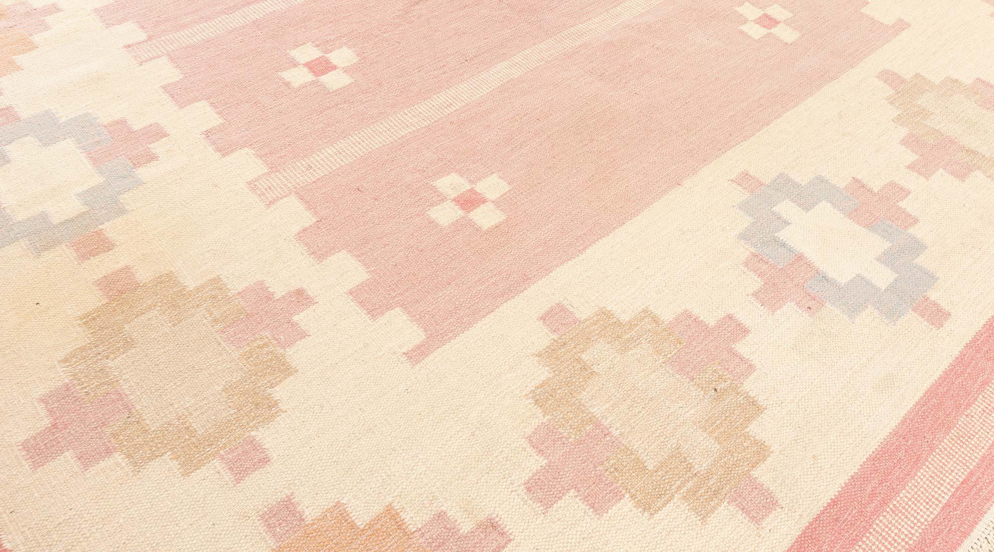 Scandinavian Doris Leslie Blau Vintage Swedish Double Sided Rug For Sale