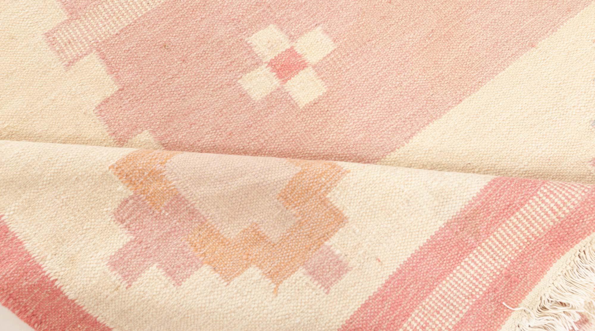 20th Century Doris Leslie Blau Vintage Swedish Double Sided Rug For Sale