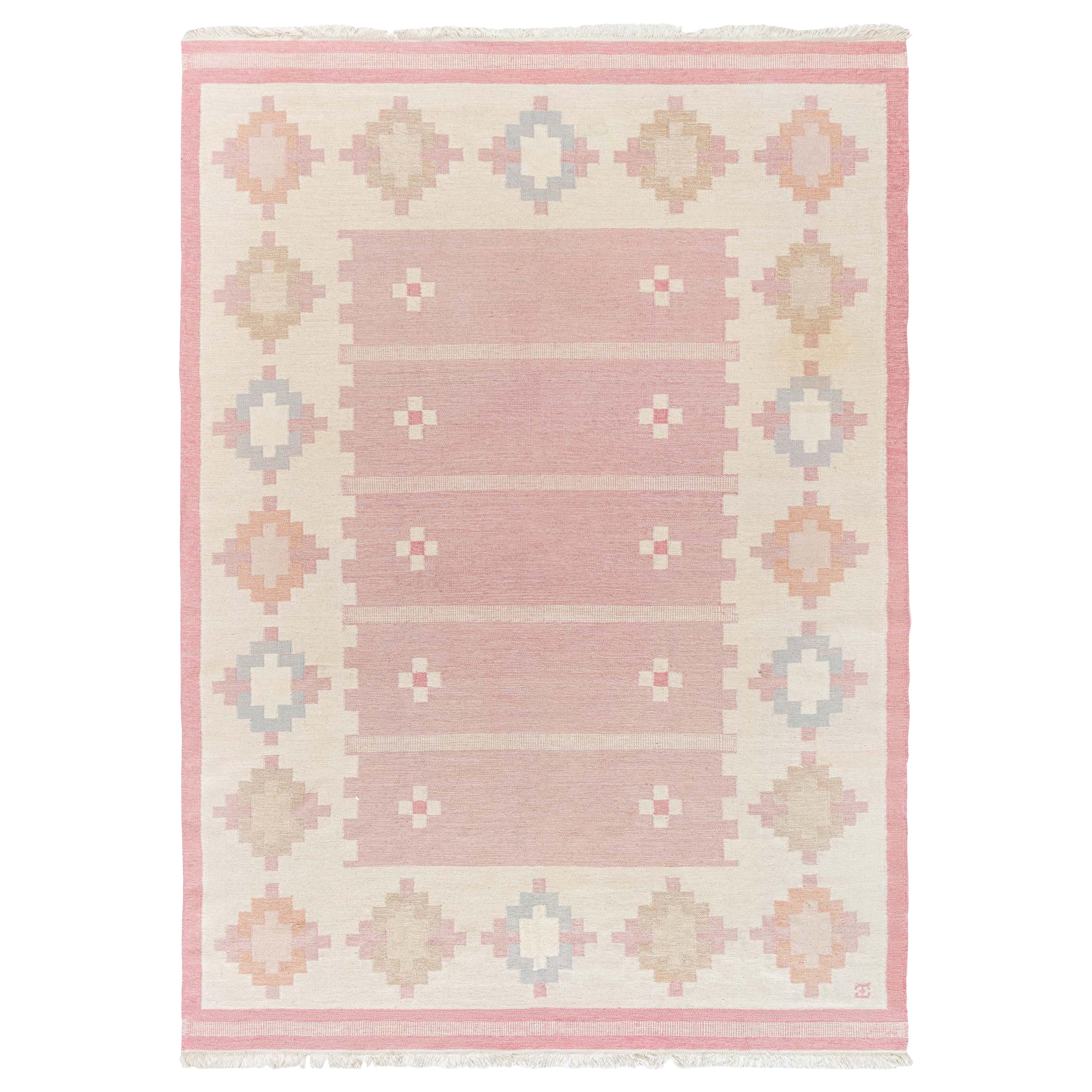 Tappeto Doris Leslie Blau Vintage Svedese a doppia faccia