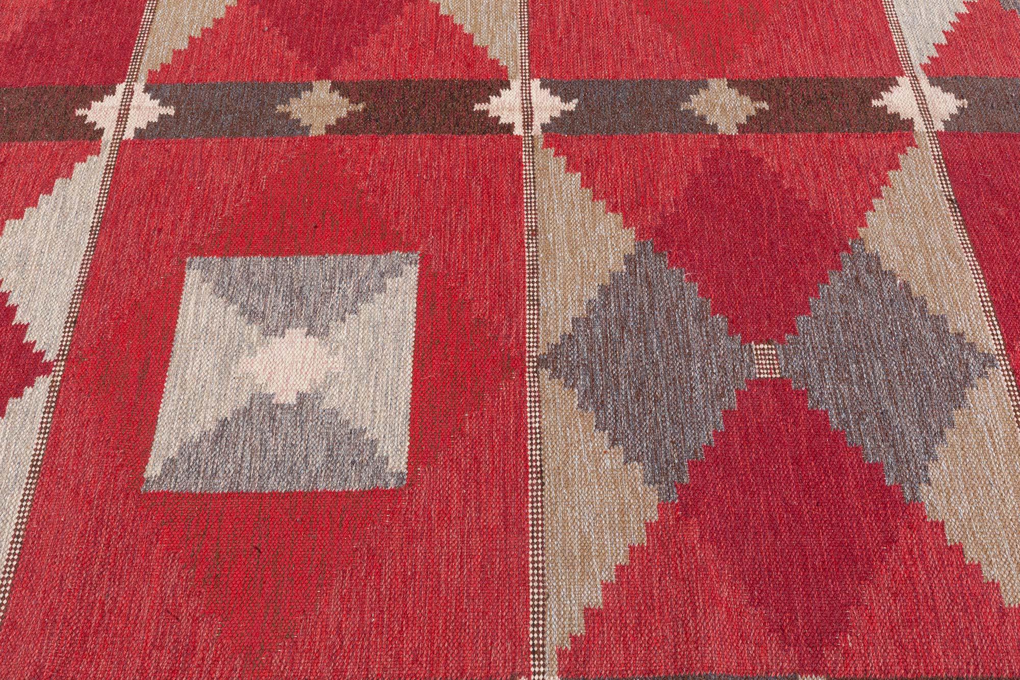 XX secolo Doris Leslie Blau Vintage Swedish Flat-Weave by Rakel Carlander in vendita