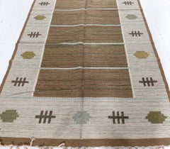 Doris Leslie Blau Vintage Swedish Flat-Weave Rug by Aina Kånge, Signed "AK"