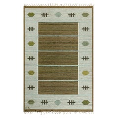 Doris Leslie Blau Vintage Swedish Flat-Weave Rug by Aina Kånge, Signed "AK"