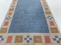 Doris Leslie Blau Vintage Swedish Flat Weave Rug by Birgitta Söderkvist, (BS)