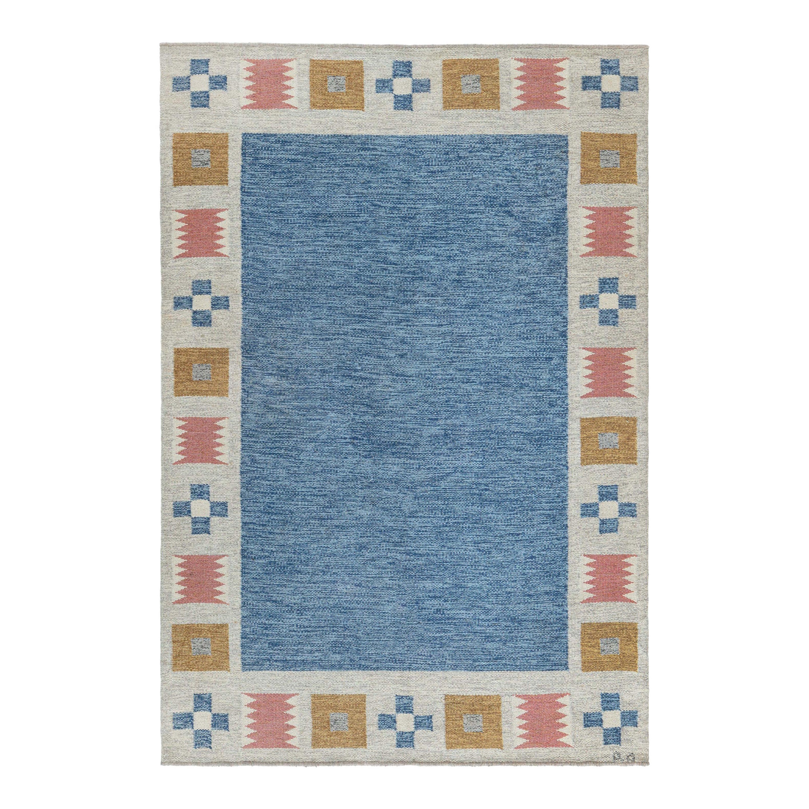 Tappeto Doris Leslie Blau Vintage Swedish Flat Weave di Birgitta Söderkvist, (BS)