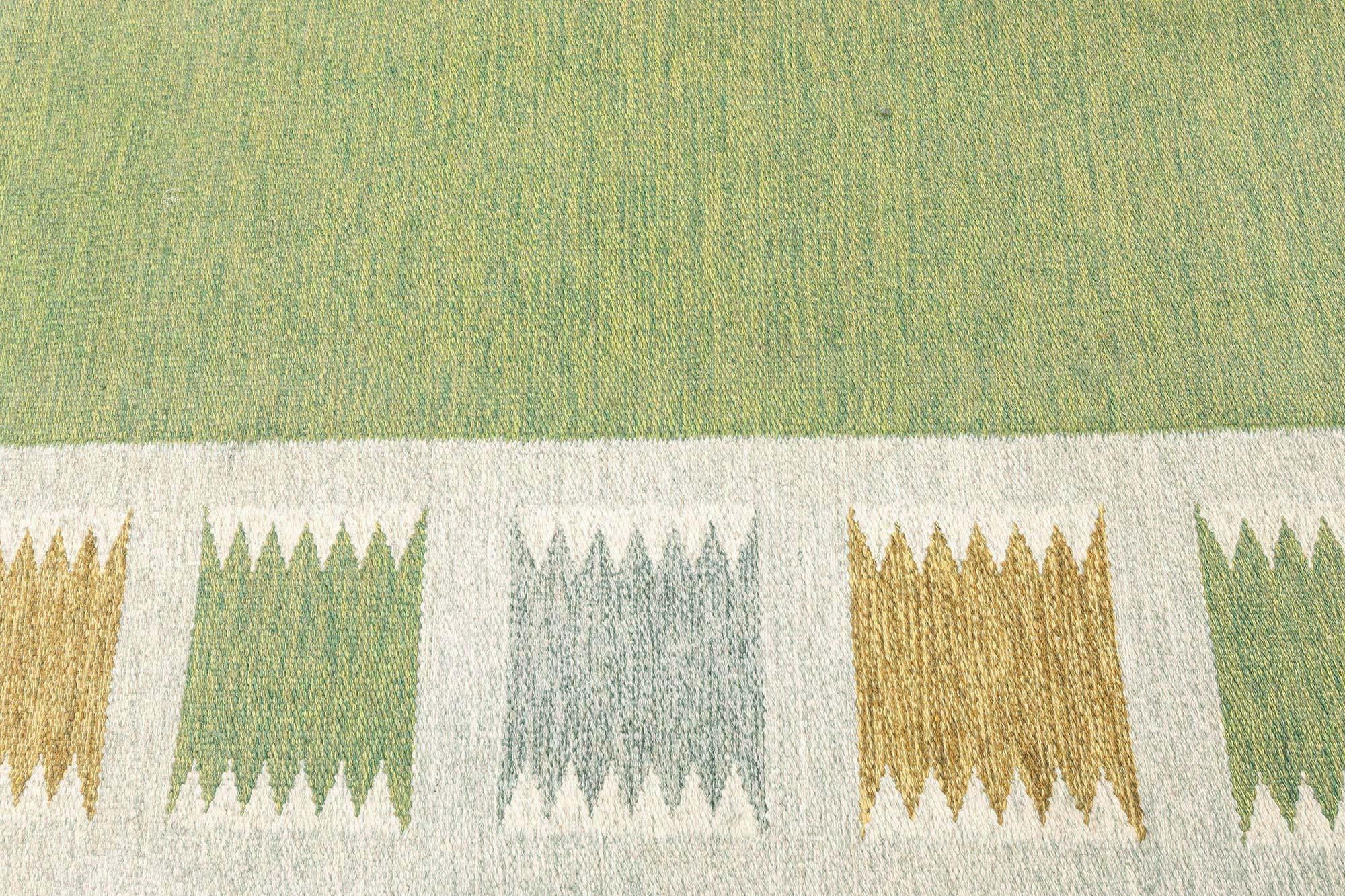 Mid-Century moderno Tappeto Doris Leslie Blau Vintage Swedish Flat Weave di Bitte Ahlgren in vendita