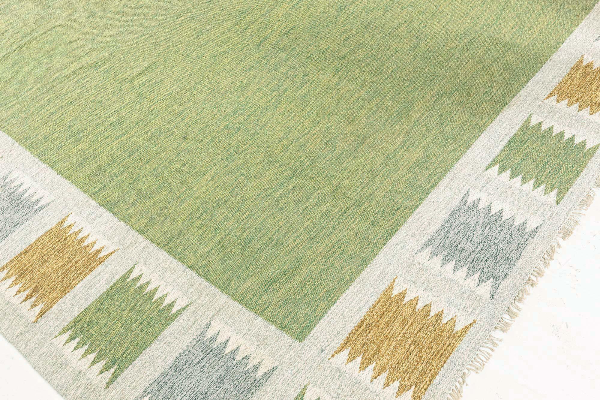 Scandinavo Tappeto Doris Leslie Blau Vintage Swedish Flat Weave di Bitte Ahlgren in vendita