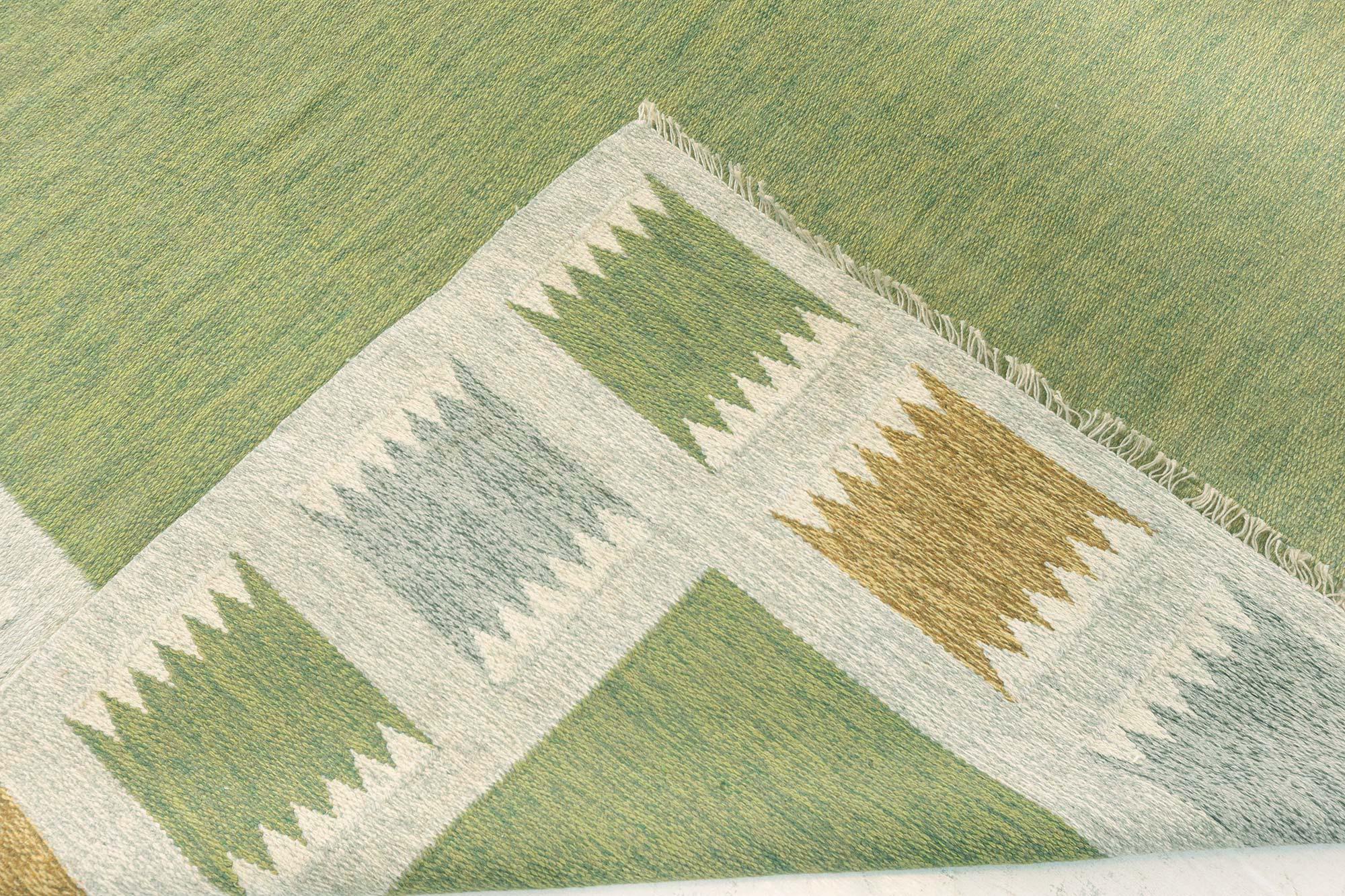 Tessuto a mano Tappeto Doris Leslie Blau Vintage Swedish Flat Weave di Bitte Ahlgren in vendita