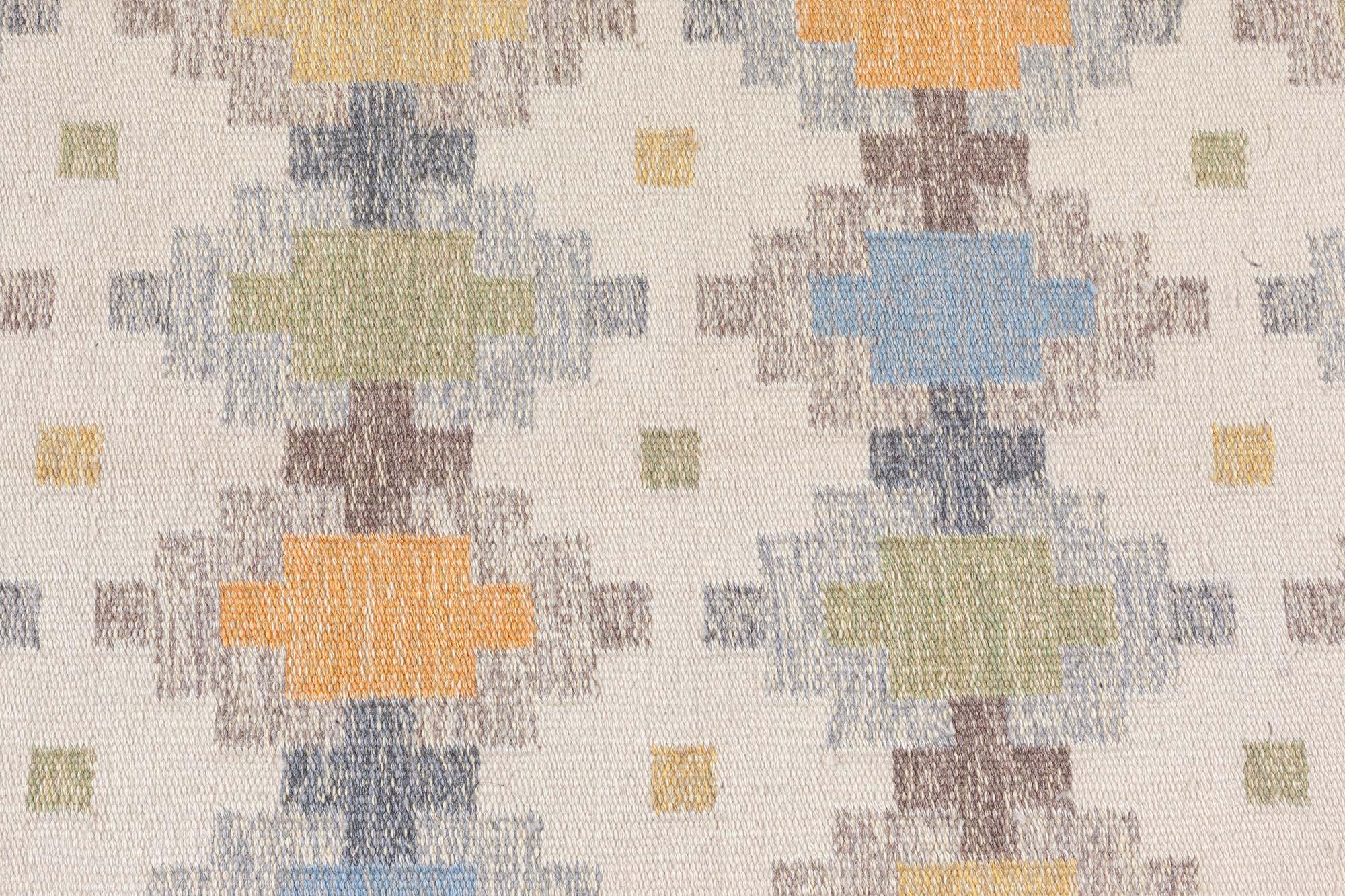 Alfombra sueca de tejido plano Doris Leslie Blau Vintage de Erik Lundberg Tejido a mano en venta