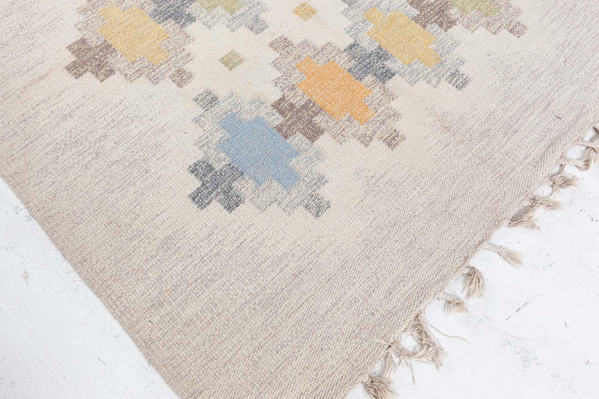 Alfombra sueca de tejido plano Doris Leslie Blau Vintage de Erik Lundberg siglo XX en venta