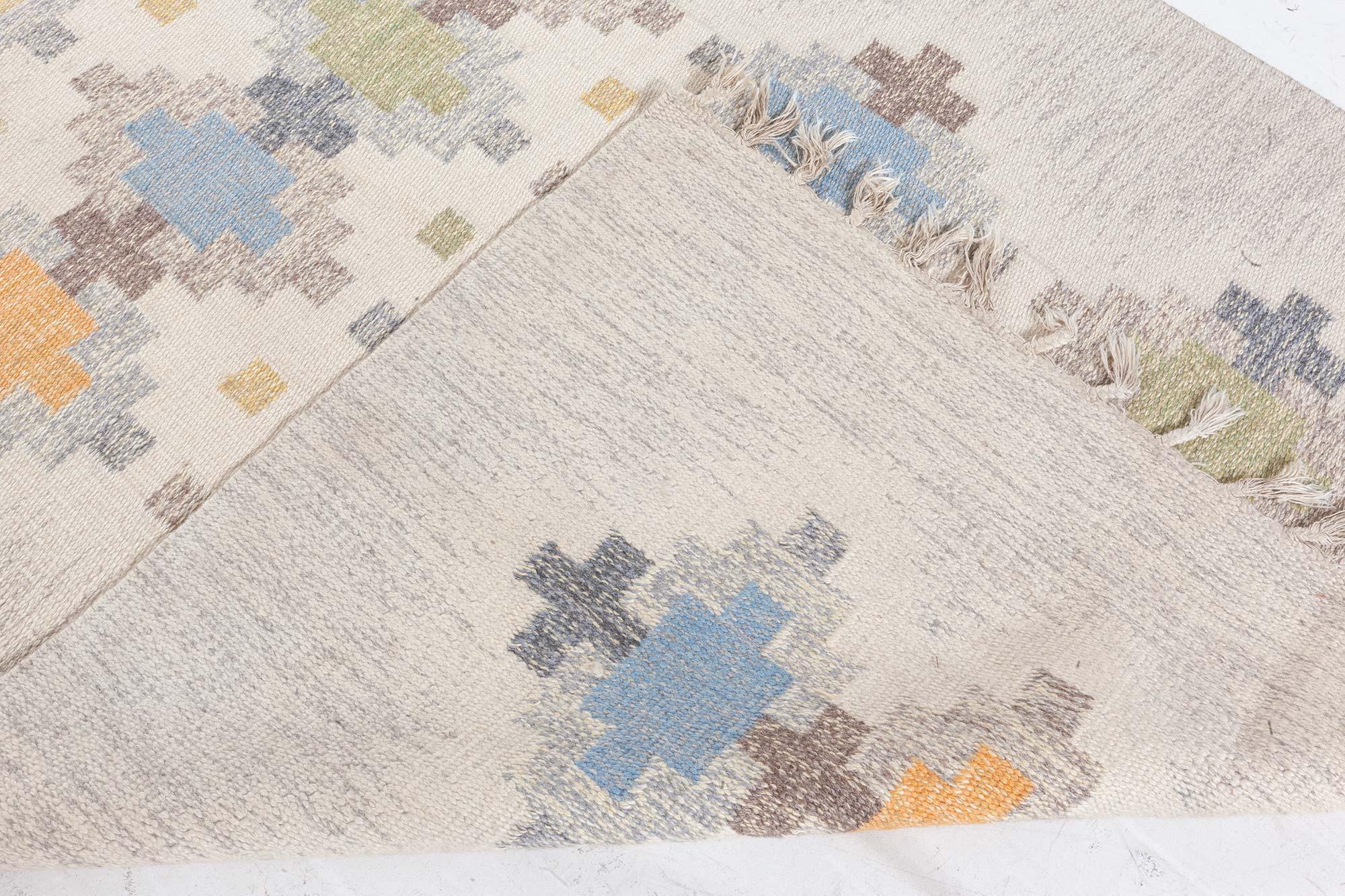 Alfombra sueca de tejido plano Doris Leslie Blau Vintage de Erik Lundberg en venta 1