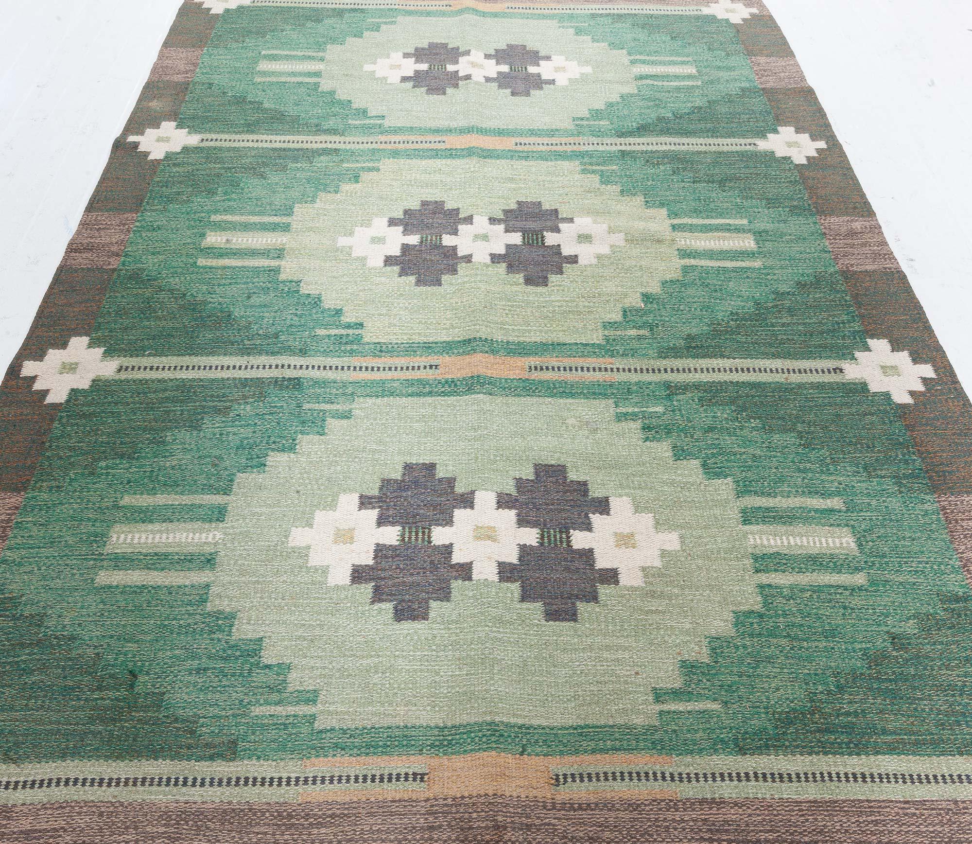Vintage Swedish Flat Woven by Ingegerd Silow
Size: 5'5