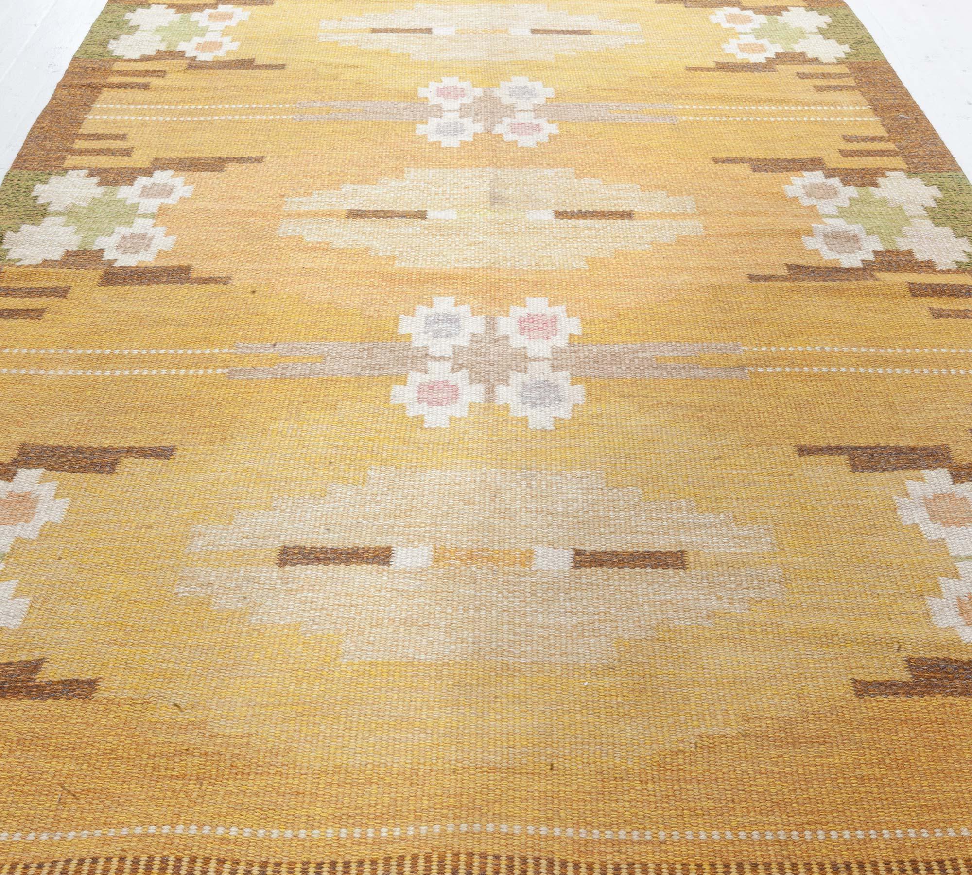 Doris Leslie Blau Vintage Swedish Flat Weave Rug by Ingegerd Silow en Bueno estado para la venta en New York, NY