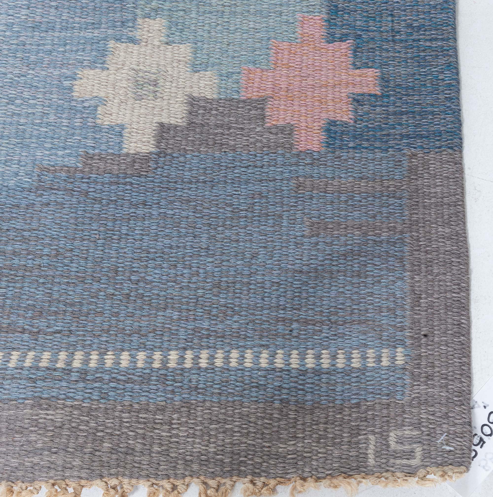 Tappeto Doris Leslie Blau Vintage a trama piatta svedese di Ingegerd Silow In condizioni buone in vendita a New York, NY