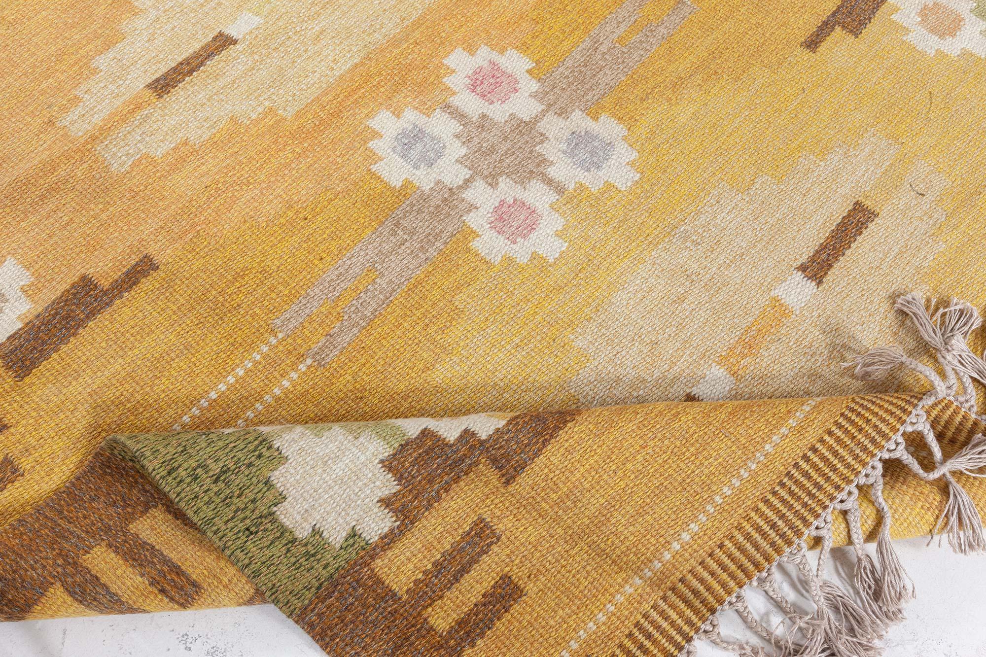 Tappeto Doris Leslie Blau Vintage Swedish Flat Weave di Ingegerd Silow In condizioni buone in vendita a New York, NY