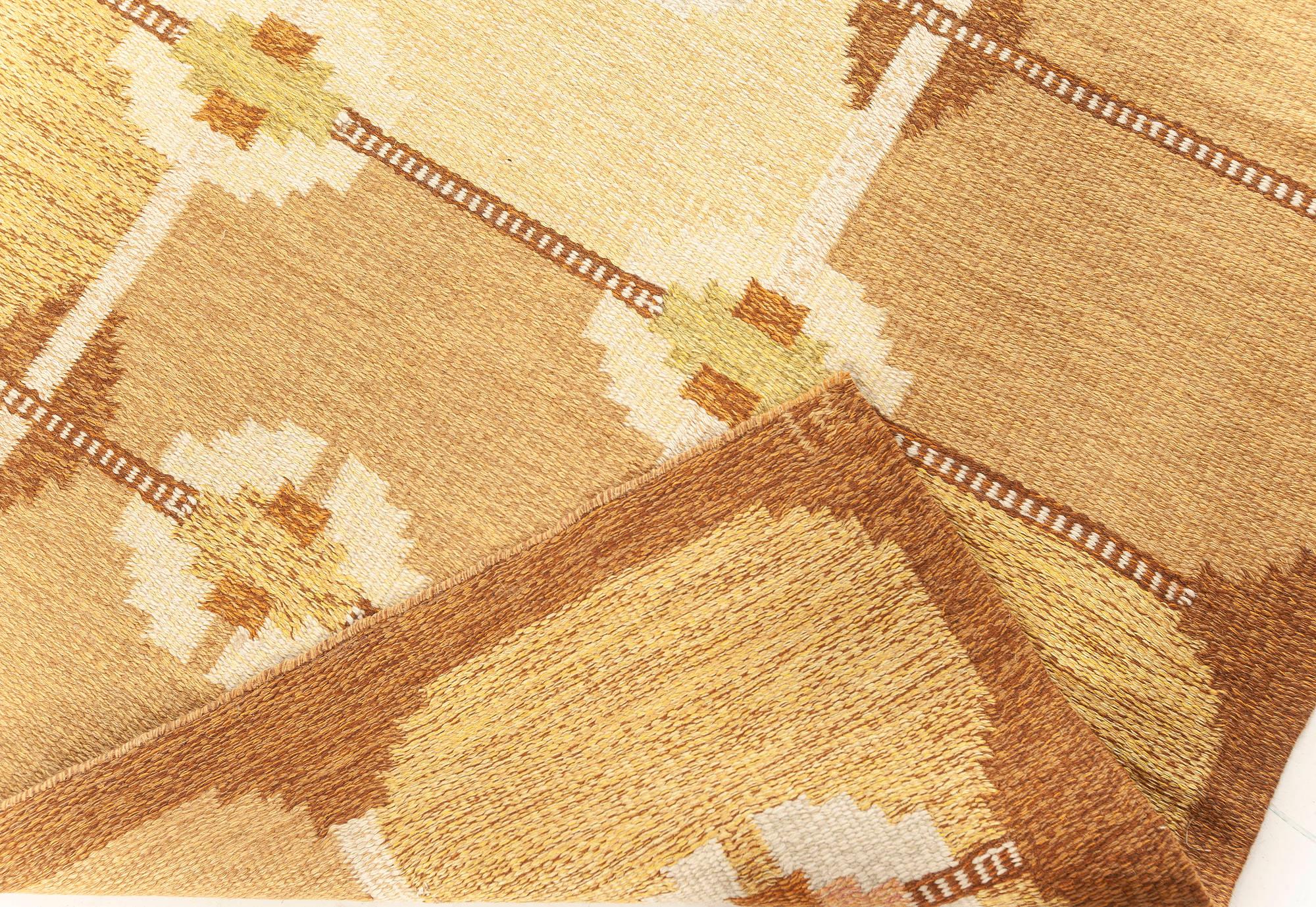 Tappeto Doris Leslie Blau Vintage Swedish Flat Weave di Ingegerd Silow In condizioni buone in vendita a New York, NY