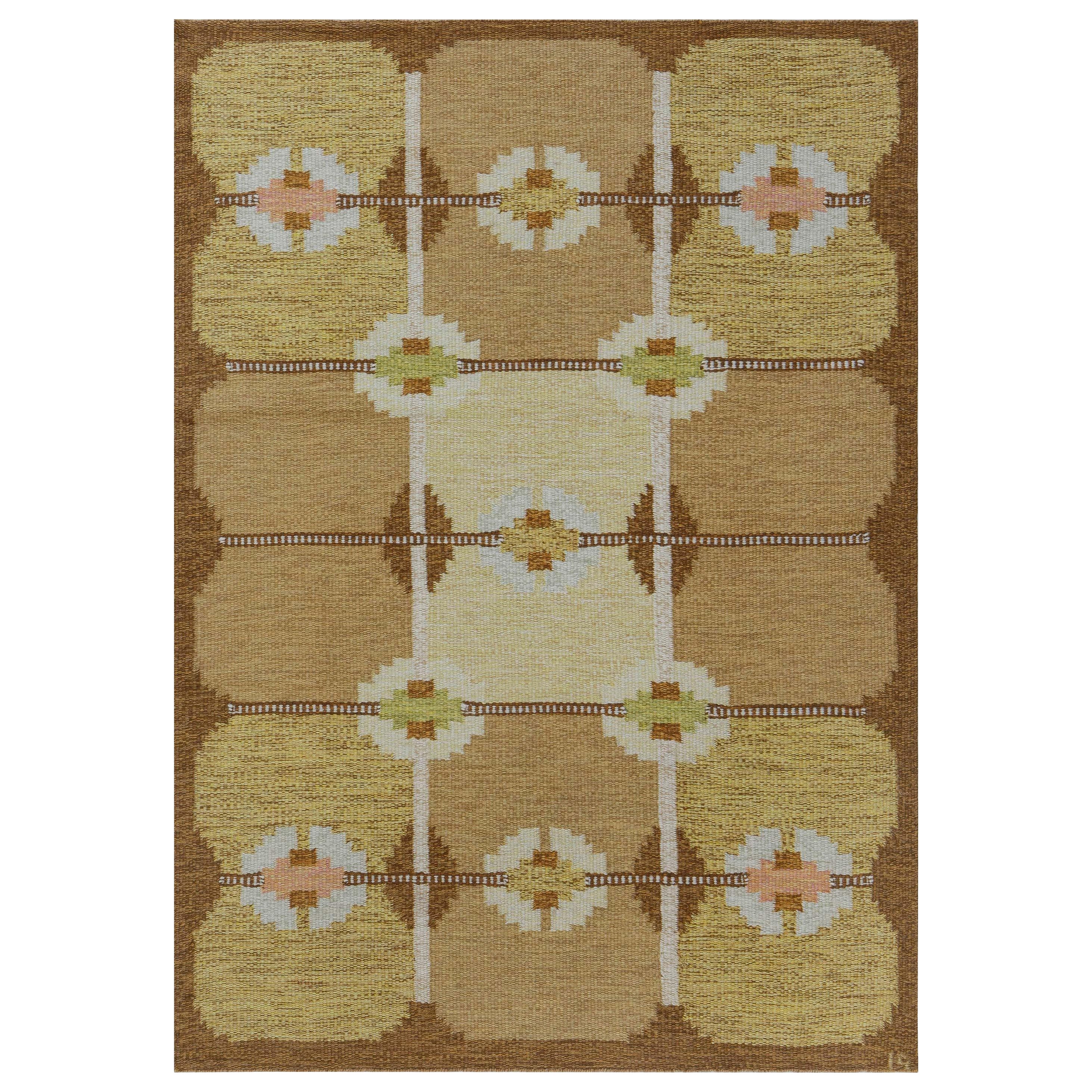 Tappeto Doris Leslie Blau Vintage Swedish Flat Weave di Ingegerd Silow