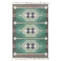 Doris Leslie Blau Vintage Swedish Flat Weave Rug by Ingegerd Silow