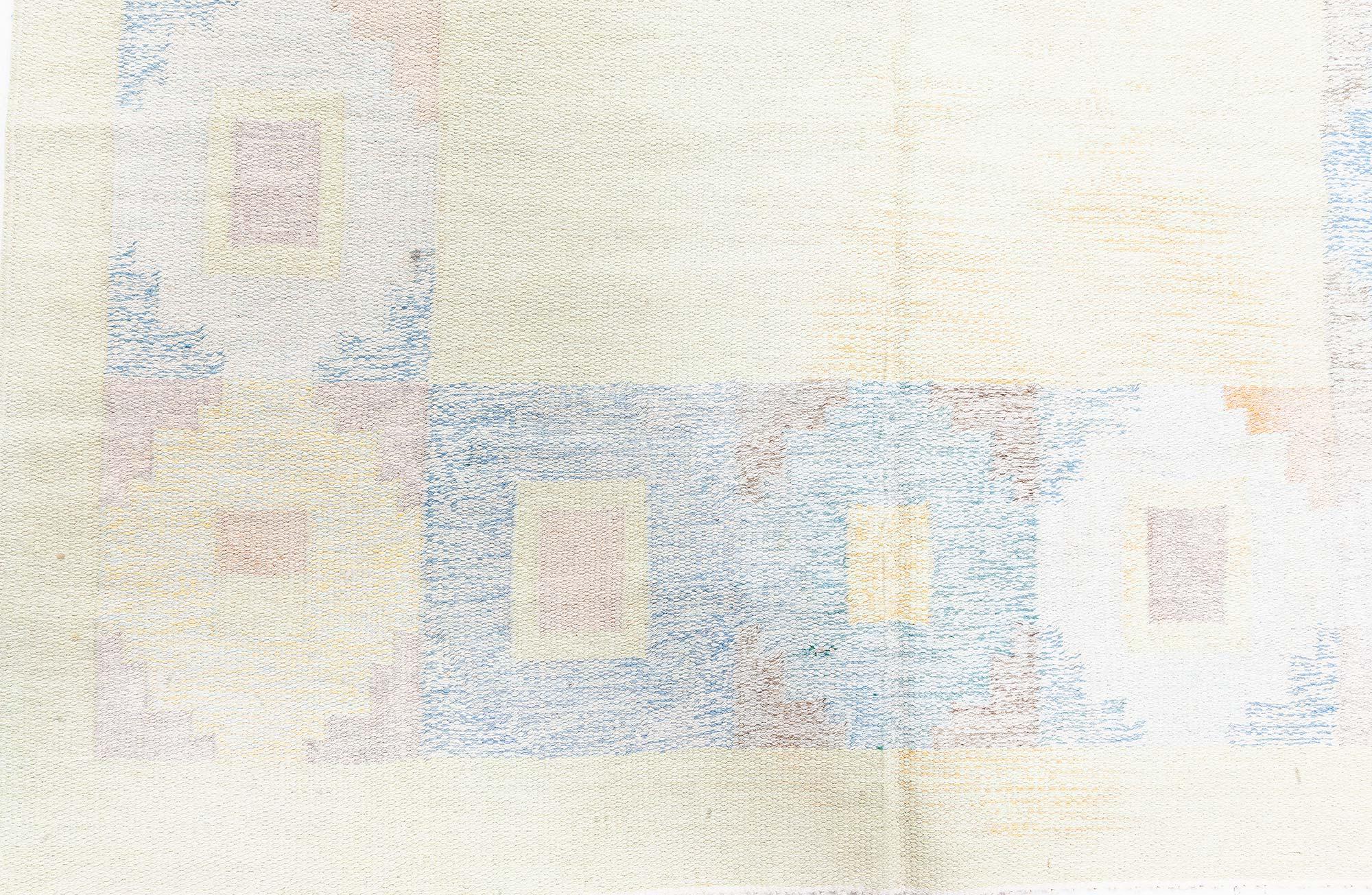 Mid-Century Modern Tapis suédois à tissage plat Doris Leslie Blau de Kerstin Persson en vente