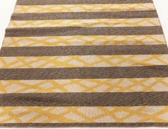 Doris Leslie Blau Vintage Swedish Flat-Weave Rug, Double-Sided Geometric Design