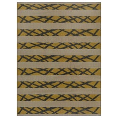 Doris Leslie Blau Vintage Swedish Flat-Weave Rug, Double-Sided Geometric Design