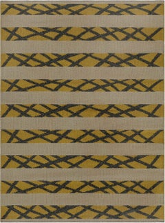 Doris Leslie Blau Vintage Swedish Flat-Weave Rug, Double-Sided Geometric Design