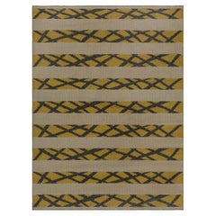 Doris Leslie Blau Vintage Swedish Flat-Weave Rug, Double-Sided Geometric Design