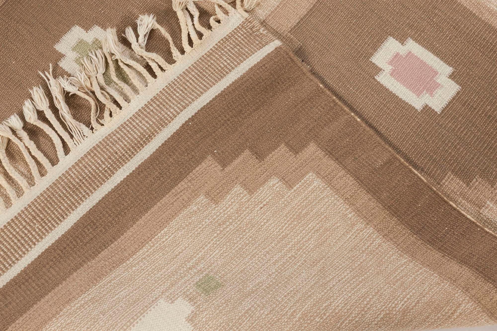 Doris Leslie Blau Vintage Swedish Flat-Weave Rug In Good Condition For Sale In New York, NY