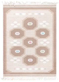 Doris Leslie Blau Tapis suédois vintage à armure plate