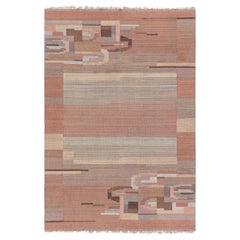 Doris Leslie Blau Vintage Swedish Flat-Weave Rug in Earth Tones