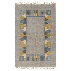 Tappeto vintage a trama piatta svedese Doris Leslie Blau firmato 'JR'