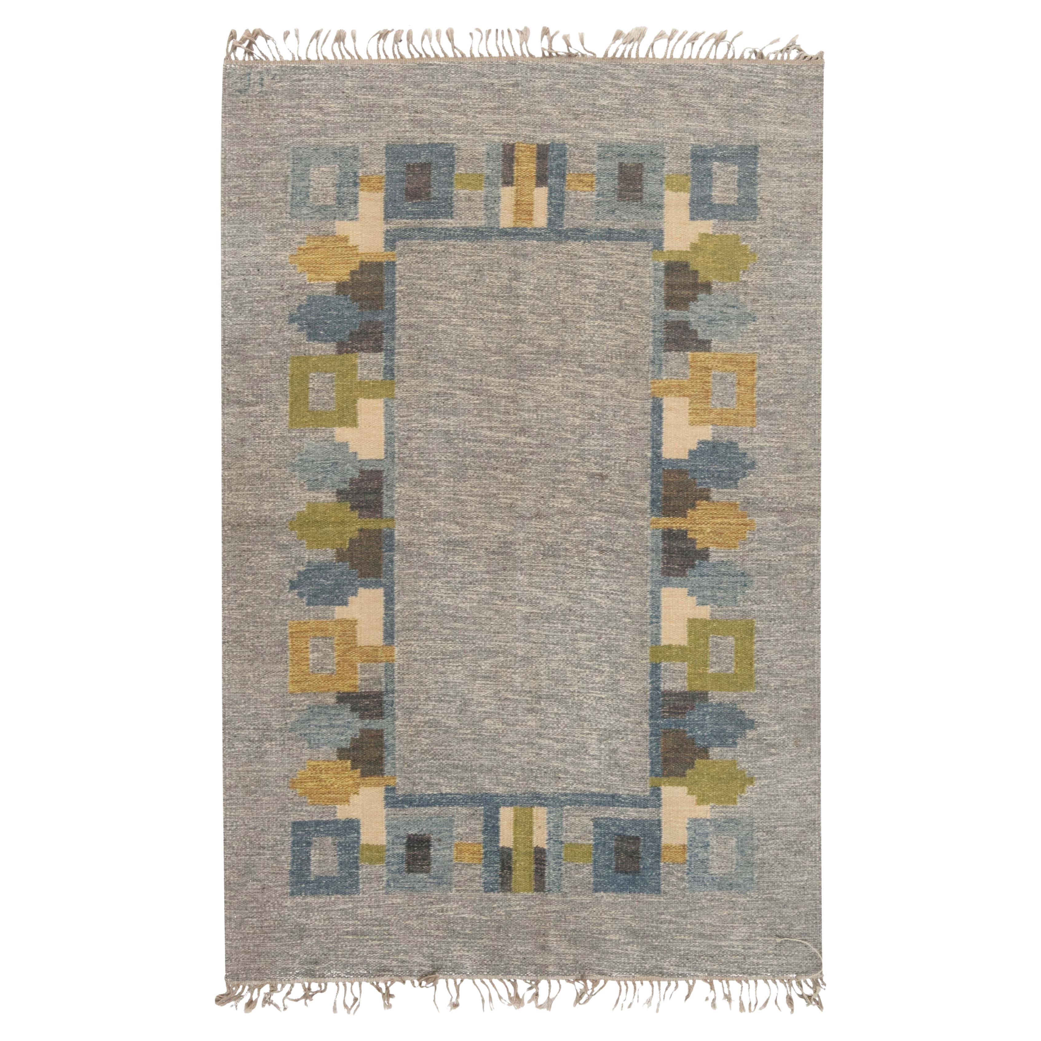 Doris Leslie Blau Vintage Swedish Flat-Weave Rug Signed 
JR
