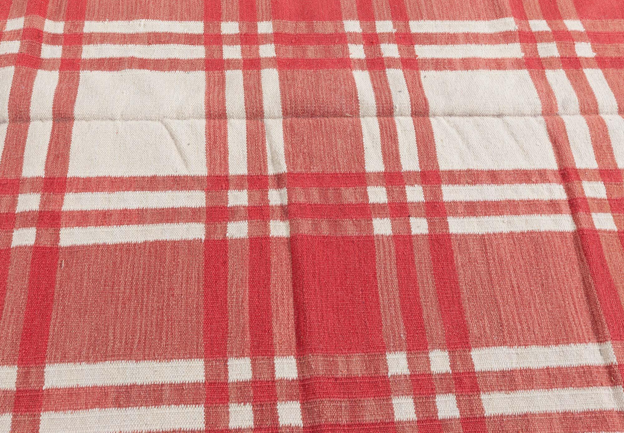 Hand-Woven Doris Leslie Blau Vintage Swedish Flat-Weave Wool Rug by Agda Österberg For Sale