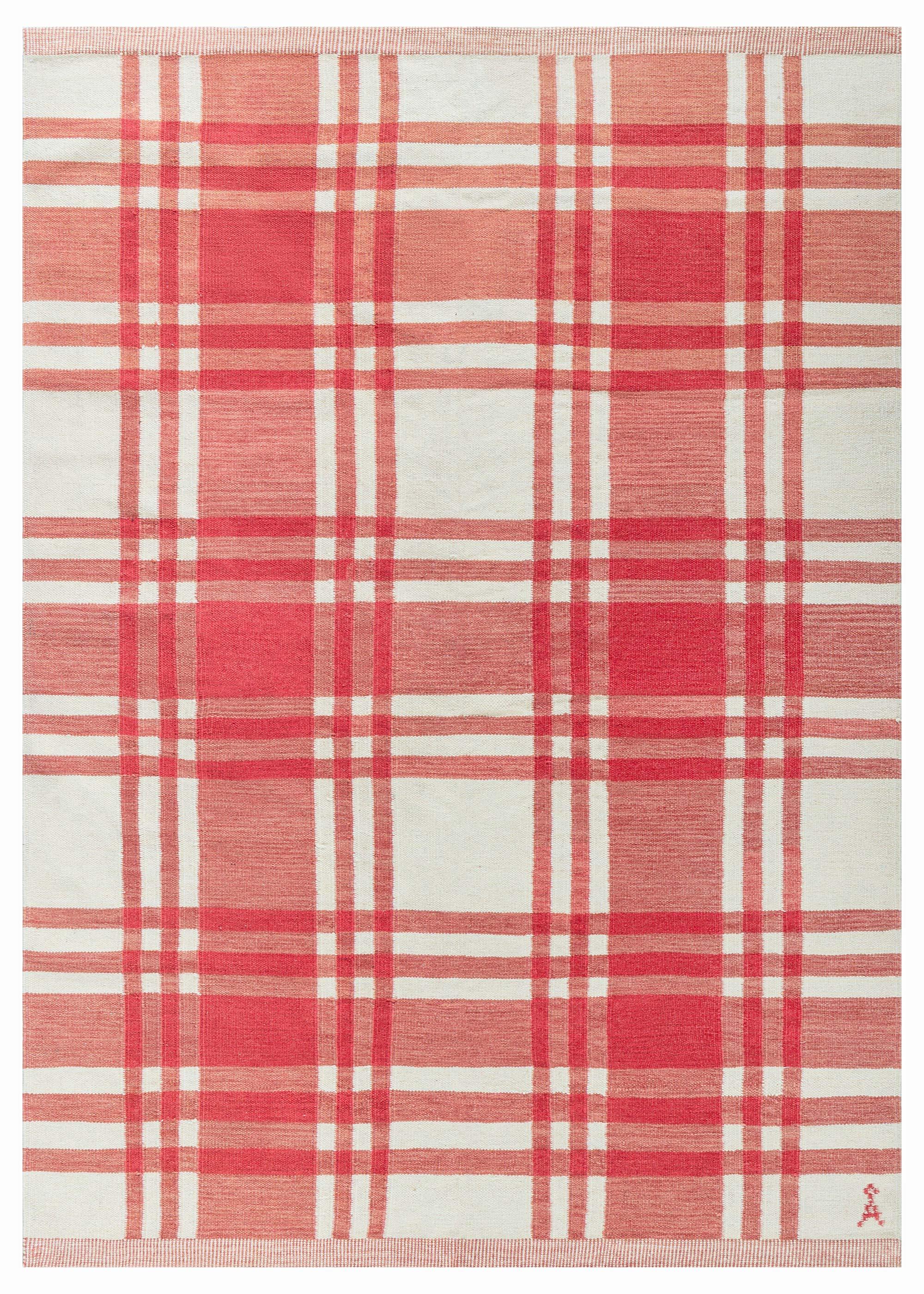 Doris Leslie Blau Vintage Swedish Flat-Weave Wool Rug by Agda Österberg